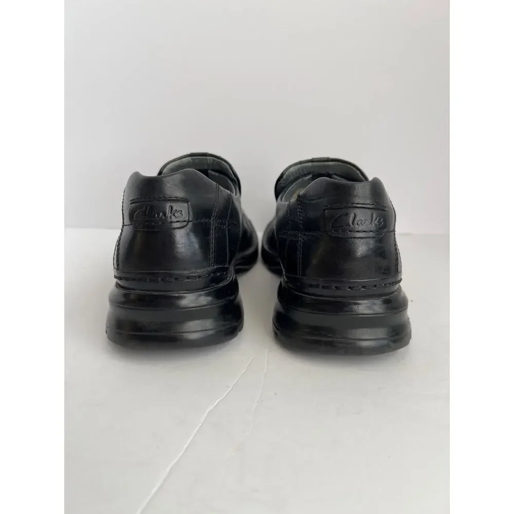 Clarks Men Escalade 70845 Black Leather Slip On Loafer Dress Shoes Size 10M